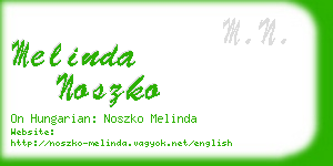 melinda noszko business card
